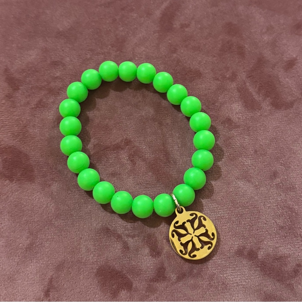 Lime Green Rustic Cuff